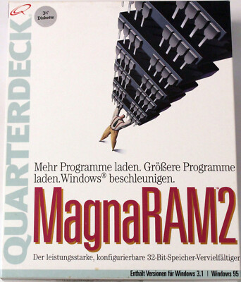 RARITÄT - Quarterdeck MagnaRAM 2.0 - Windows - Deutsch - 3½ 