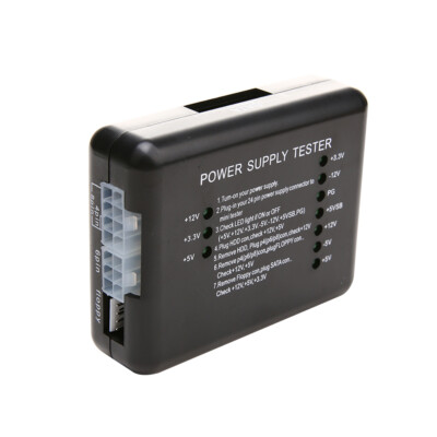 ATX -Stromversorgungs -PSU -Tester mit 20/24 Pin SATA & Molex HDD -Stecker für P