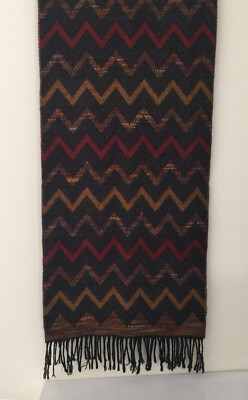 Classic pattern Scarf multicolor 70'' x 14'' fringed