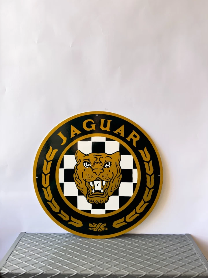Vintage Jaguar Emblem Heavy Metal Sign – XL 19.7" (50 cm) - Image 3 of 4