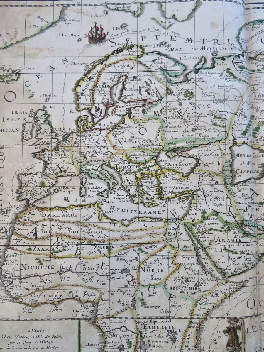 Western Hemisphere Africa Europe Asia India China 1679 DuVal rare