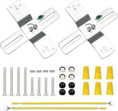 2 Sets Light Fixture Mounting Bracket, 4 Inch Universal Crossbar for Lighting, C