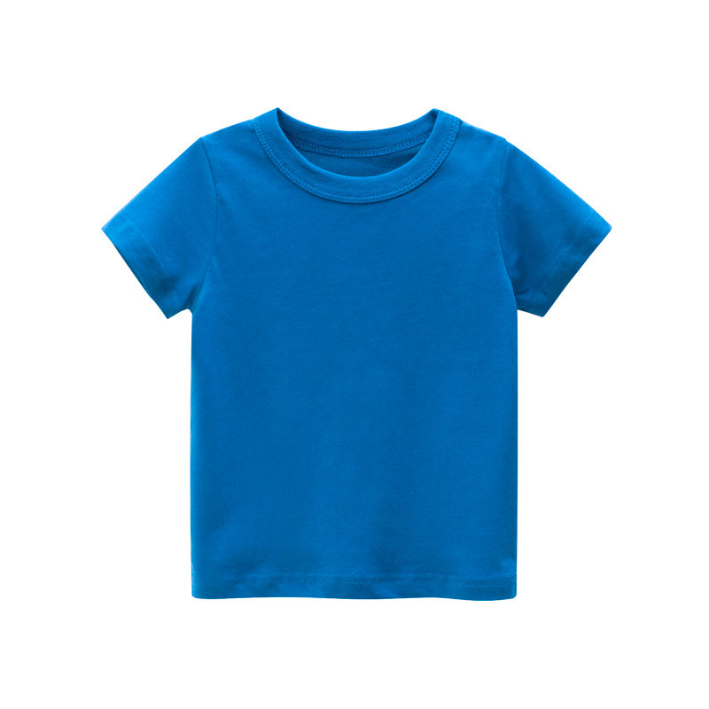 Kid's Summer Kid's Short Sleeve T-shirt Solid Color No Pattern Children's Tops thumbnail 9