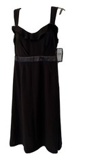 Women’s Essentials by ABS Little Black Dress LBD Size 6 Sheath VERY FLATTERING!