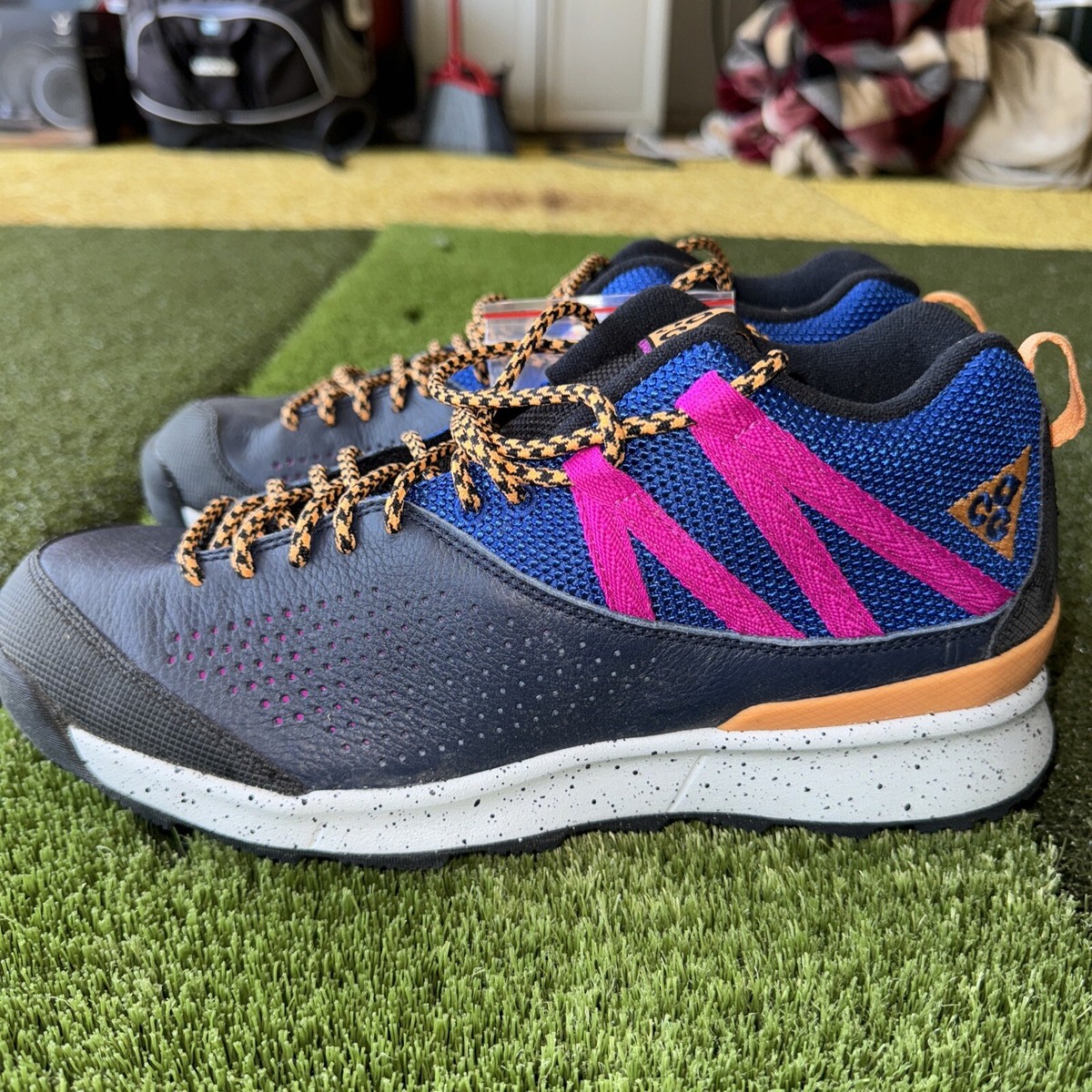 アオモジ　/ 604 Nike ACG Okwahn II 525367-400 Men's Size 10 Obsidian/Orange Indigo