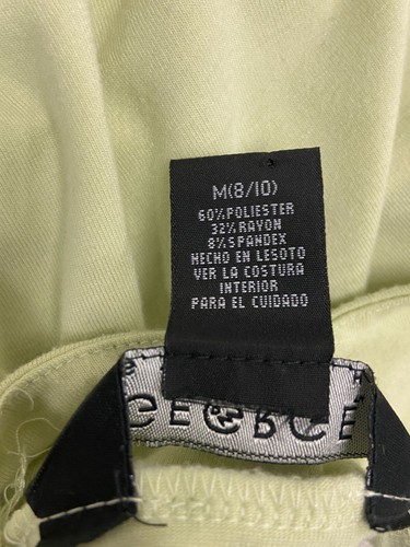 George Womens Top Size M Green Stretch Tie Knot Short Sleeve Casual Blouse - Picture 5 of 9