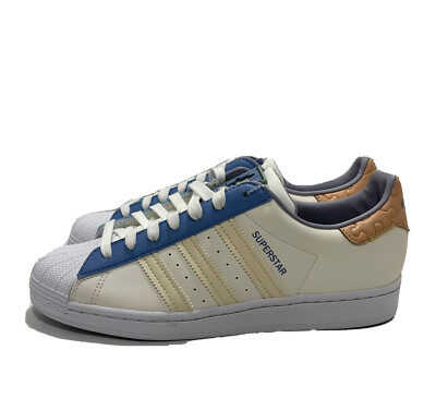 RARE adidas Superstar Puzzle GZ3413 Off White Ecru Tint Mens 7.5