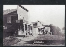REAL PHOTO IRONTON WISCONSIN DOWNTOWN DIRT STREET SCENE POSTCARD COPY