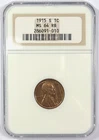 1915-S 1c Lincoln Cent NGC MS64 RB