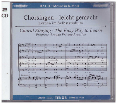 2CD Chorsingen leicht gemacht Bach Messe in h-Moll Chorstimme TENOR Sehr gut