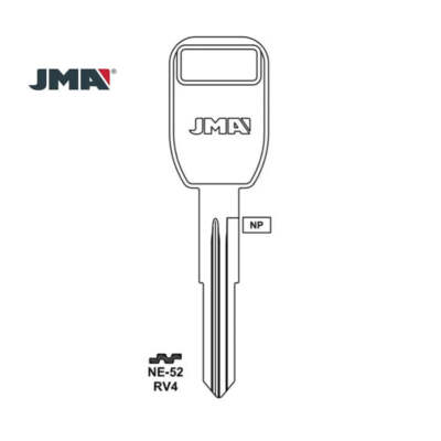 JMA Replacement Key Blank for Ford Land Rover Peterbilt - RV4 - NE-52 (10 Pack)