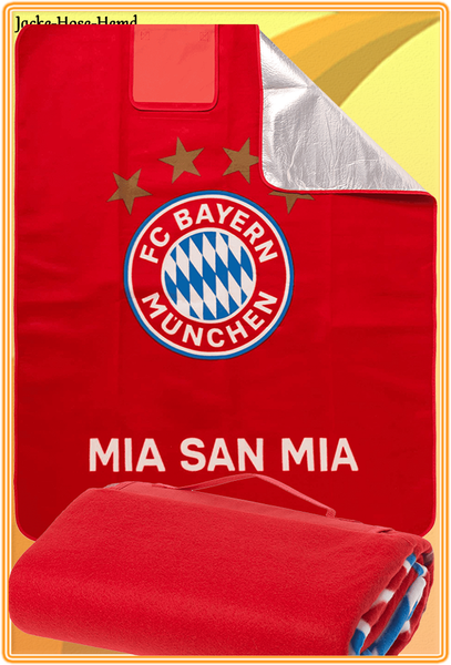 Fc Bayern MüNchen - Fcb Picknickdeck Decke Alubeschichtet Rot Gr:150X120 Cm Neu-image