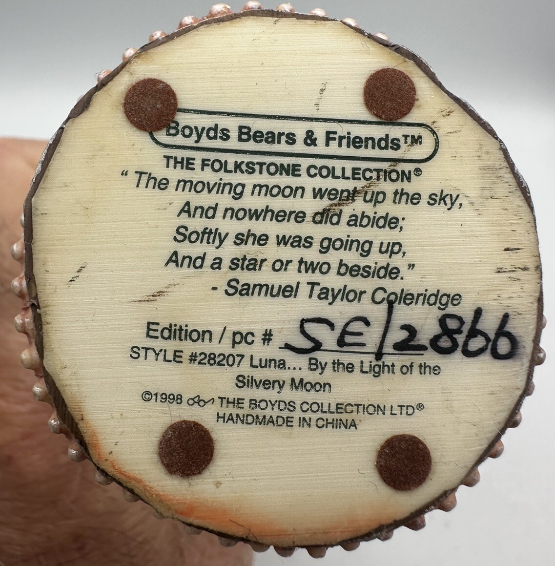 Boyds Bears & Friends Folkstone Angel Light of the Silvery Moon Figurine in Box