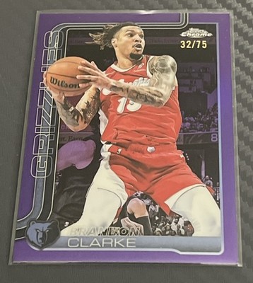 2025-26 Topps Chrome Brandon Clarke #133 Purple Refractor 32/75