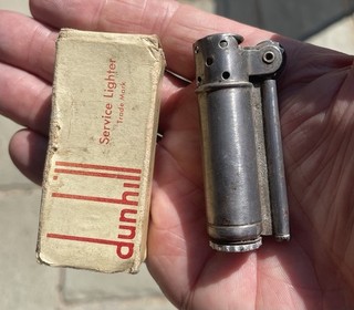 RARE BOXED 1940s AMERICAN DUNHILL SERVICE LIGHTER ( Issued During WW2)