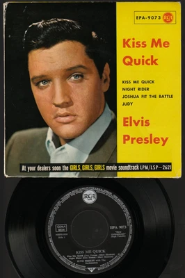 ♫ 7" EP 1962 Elvis Presley KISS ME QUICK  RCA EPA 9073 GERMANY s8 Label 2nd ED ♫ - Bild 1 von 2