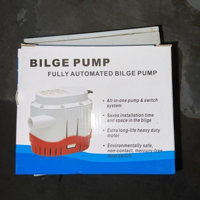 Automatic 2000 GPH Bilge Pump Boat Marine Water Pump 12V Built-in Float Switch