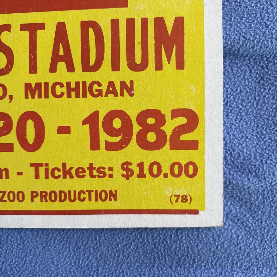 JETHRO TULL Concert Letter Press 1982 Wing’s Stadium Classic Rock Decor 22x14 - Image 3 of 4