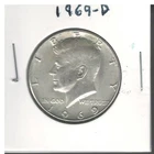 1969-D  KENNEDY HALF 40% SLVR JUST UNDER UNCIRCULATED