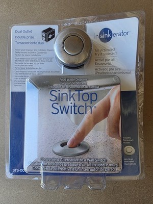 InSinkErator STS-OOSN Garbage Disposal Sink Top Switch Satin Nickel NEW