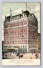 New York City NY-Hotel Knickerbocker, Advertisement, Vintage c1909 Postcard