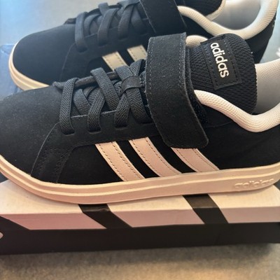 adidas Grand Court 00s EL C Unisex Kids Black/White Hook & Loop Sneakers 2