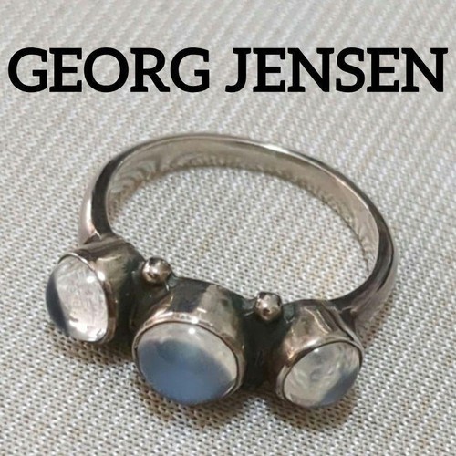 Georg Jensen Ring 3 Moonstone 3P Ag925 Size 5.25(US)