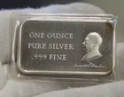 Vintage 1 oz .999 Silver Art Bar Dwight Eisenhower Madison Mint