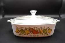 Vintage Corning Ware Spice of Life L'Echalote P-1-B Casserole Dish 1 Qt w/ Lid