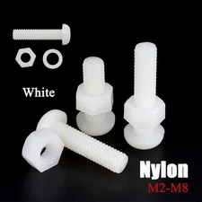 White Nylon Phillips Pan Head Machine Screws With Washer Round Head Bolts Set