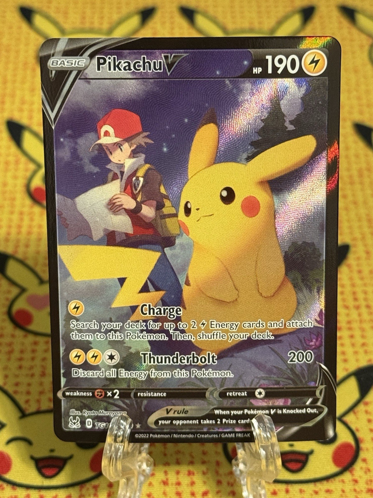 Pikachu V TG16/TG30 Swsh11: Lost Origin Trainer Gallery NM Pokemon TCG