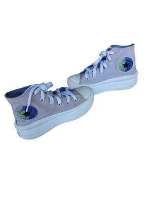 Converse Chuck Taylor All Star Move Platform High Gel Patch Lavender Kids 12.5