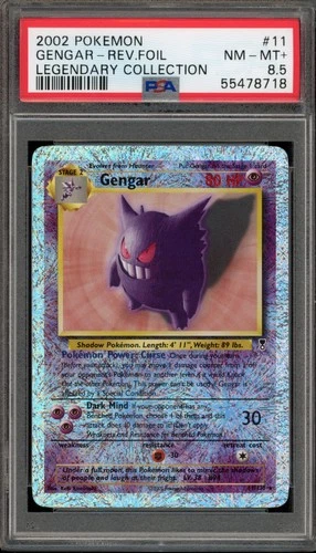 Pokemon Gengar Legendary Coll. Reverse Holo Rare #11 PSA 8.5