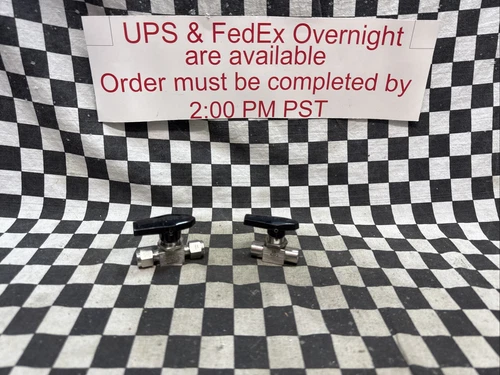 WHITEY BALL VALVE 1/8" NPT SS-42F2 & FITOK BALL VALVE 1/4" BOSS-FL4-03, LOT OF 2