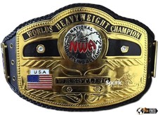 NWA Doomed Globe World Heavyweight Championship 4mm Zinc Title Belt Adult Replic