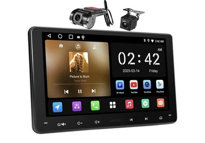9  Android Double DIN Car Stereo Backup Camera Wireless - OPEN BOX