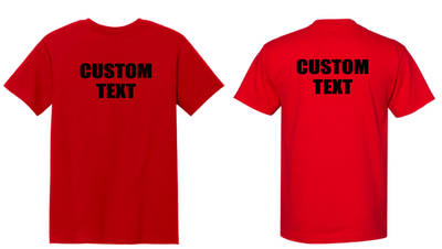 #ad Custom T Shirt Personalized Add Your Own Text Front Back Both Front Back $12.99