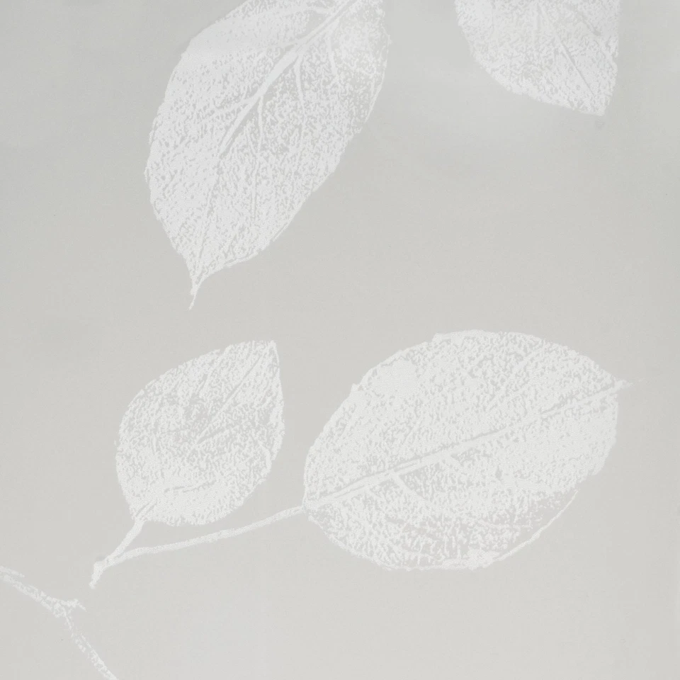 Cortina de ducha Maytex Just Leaves PEVA blanca 70' x 72' Foto 4 de 4