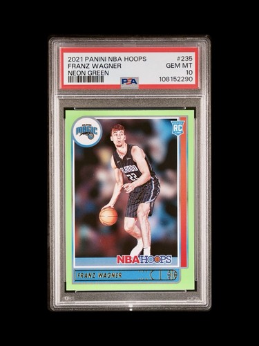 2021 Panini NBA Hoops #235 Neon Green Franz Wagner PSA 10