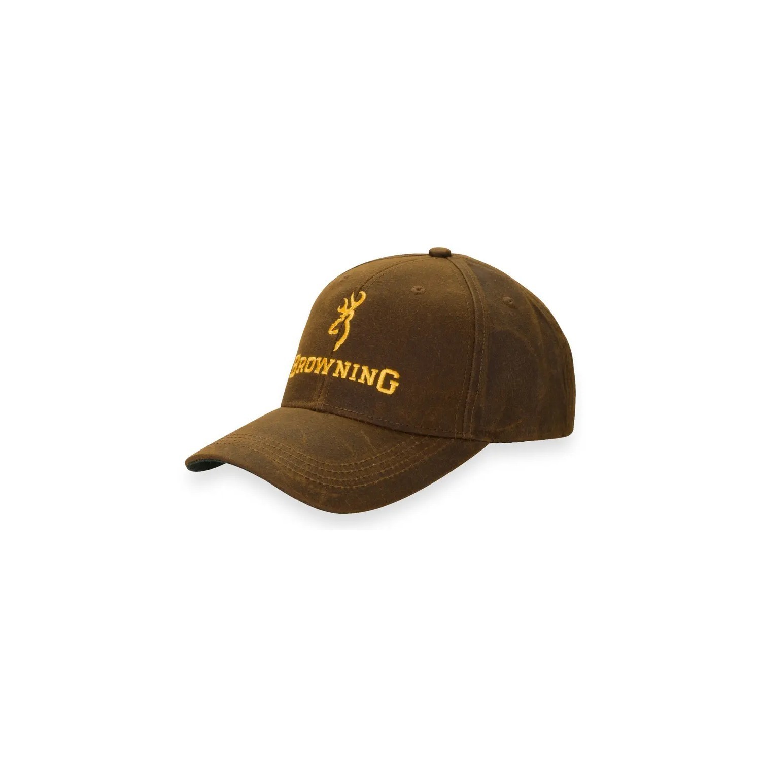 Browning Dura-Wax Classic Baseball Cap Men's Hat w/ Logo, Brown - 3084121