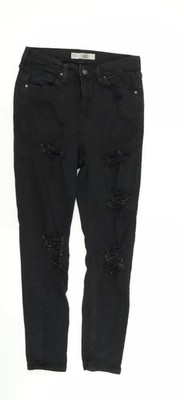 Topshop Damen schwarze Skinny Jeans Größe 28 in L30 in - RIPPED JEANS