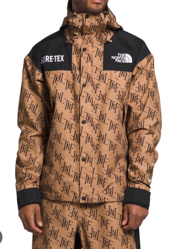 TNF The North Face GORE-TEX Mountain Jacket Monogram Print Almond