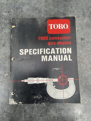#ad Toro 1988 1989 90 Consumer Gas Engine Specification Manuals $12.99