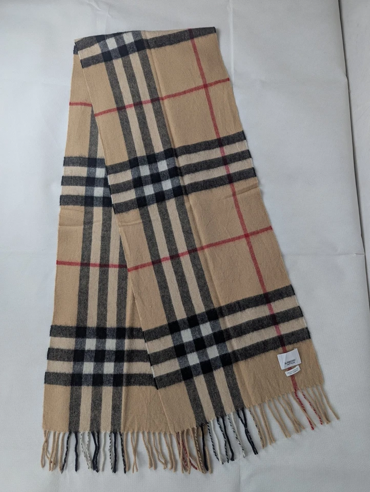 Bufanda Burberry Cashmere Check beige | unisex | genuina | icónica a cuadros Foto 3 de 4