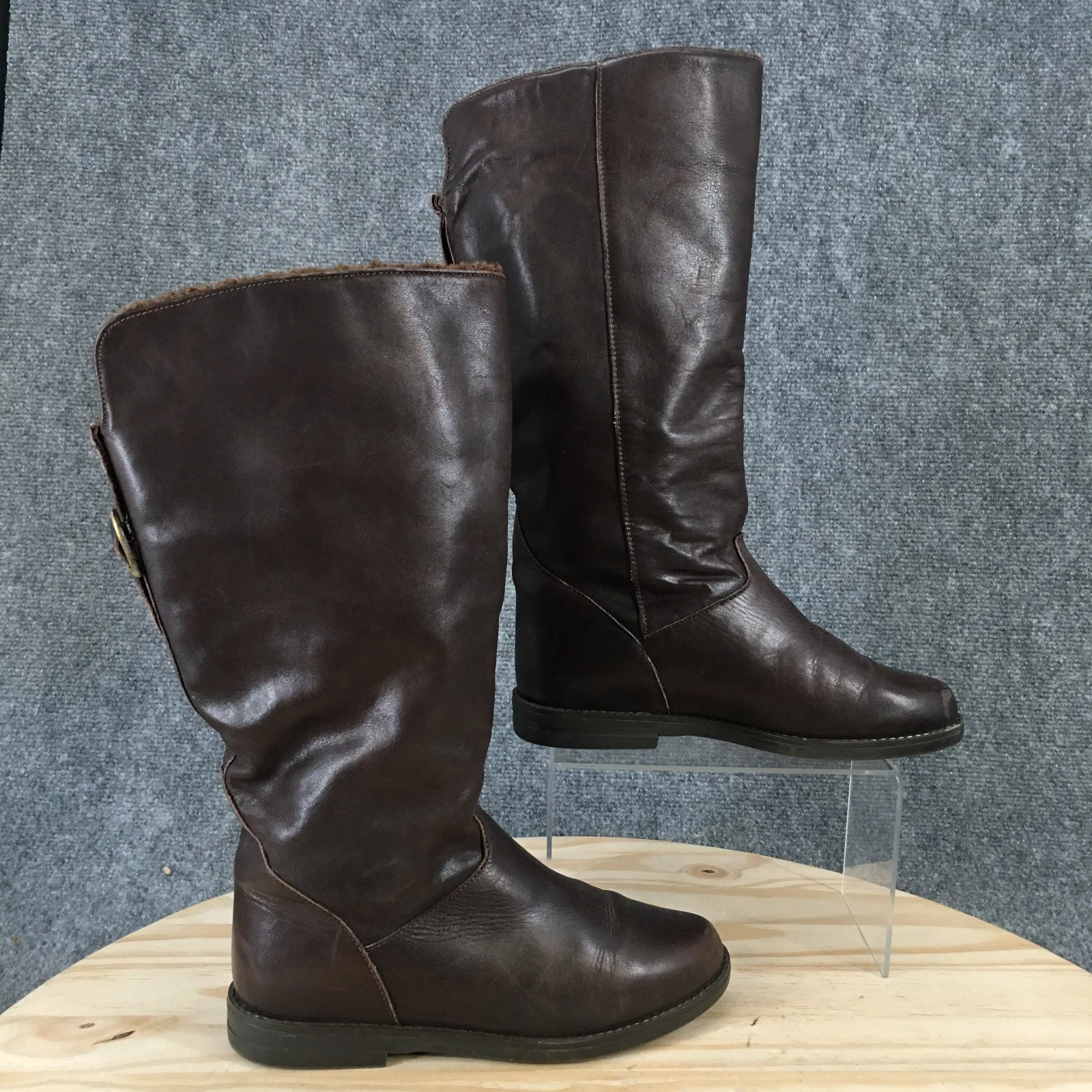 Canada North Boots Mens 6 Snow Brown Pull On Casual Comfort Round Toe Mid-Calf