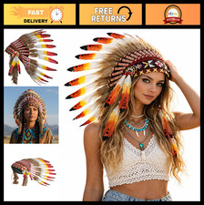 Colorful Feather Headdress Festival Costume Headpiece for Party  Photoshoot