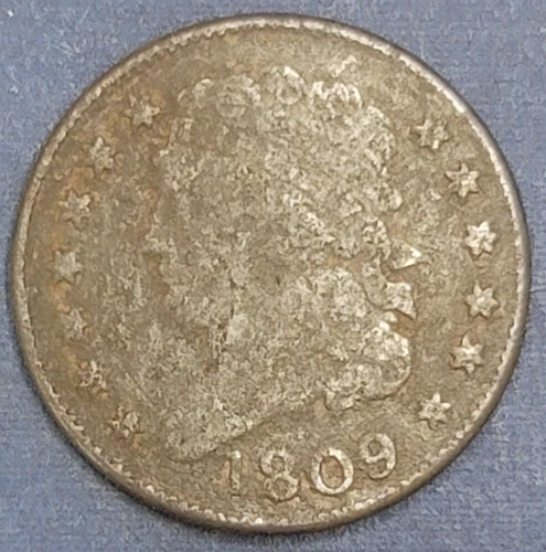 1809-P Half Cent — photo from the most recent tracked eBay sale