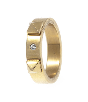 Bague d'éternité en platine avec demi-anneau en diamant En vente sur