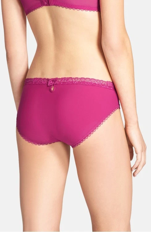 Ropa interior calzoncillo frontal de encaje fucsia Fantasie para mujer talla M L56941 Foto 2 de 3