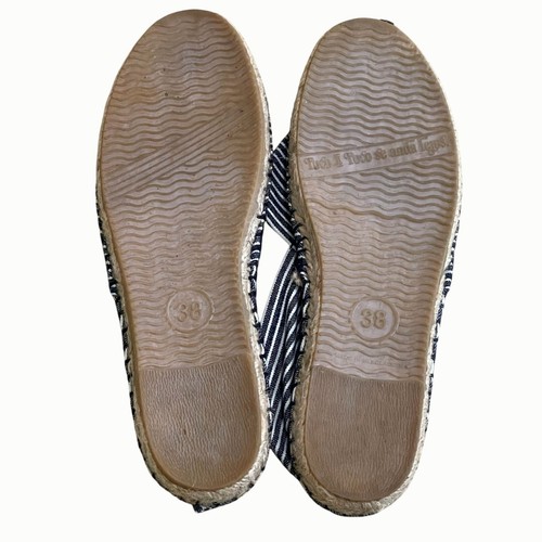 Soludos Navy Striped Espadrille Slip On Casual Cotton Shoes Women's Size 38 8 - Picture 6 of 6
